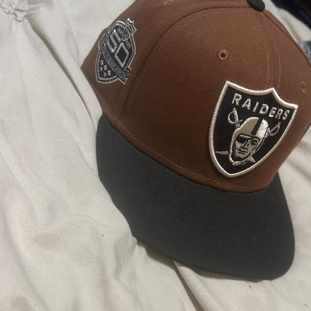 New Era Raiders Brown and Black Hat